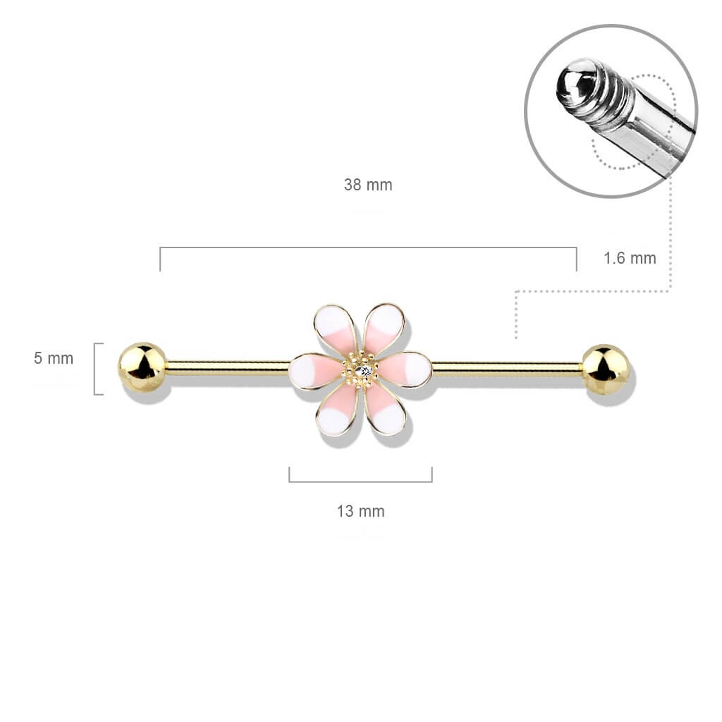 Industrial Barbell Flower Two Tone