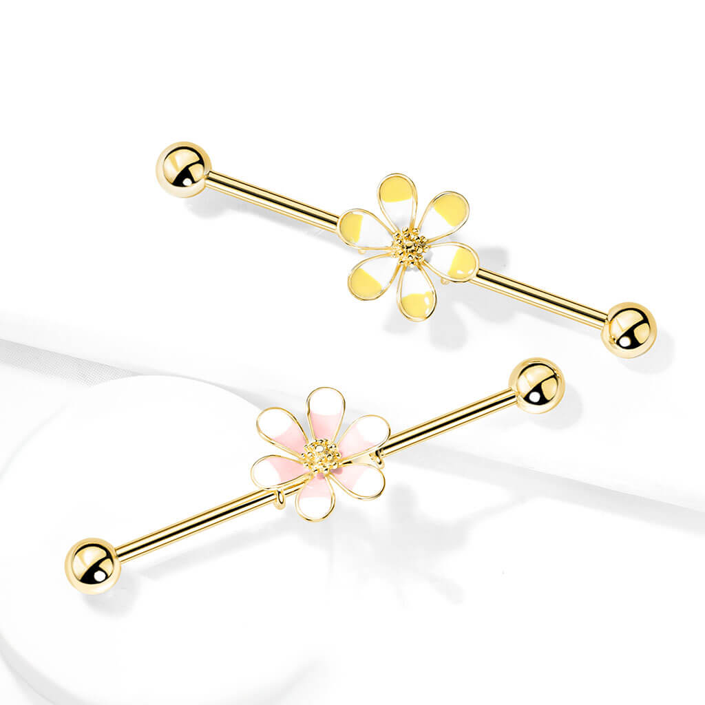 Industrial Barbell Flower Two Tone