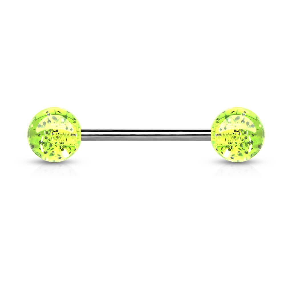 Barbell Acrylic Glitter Ball