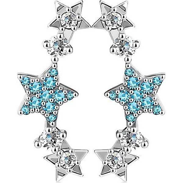 Pendientes trepadores Circonita estrella