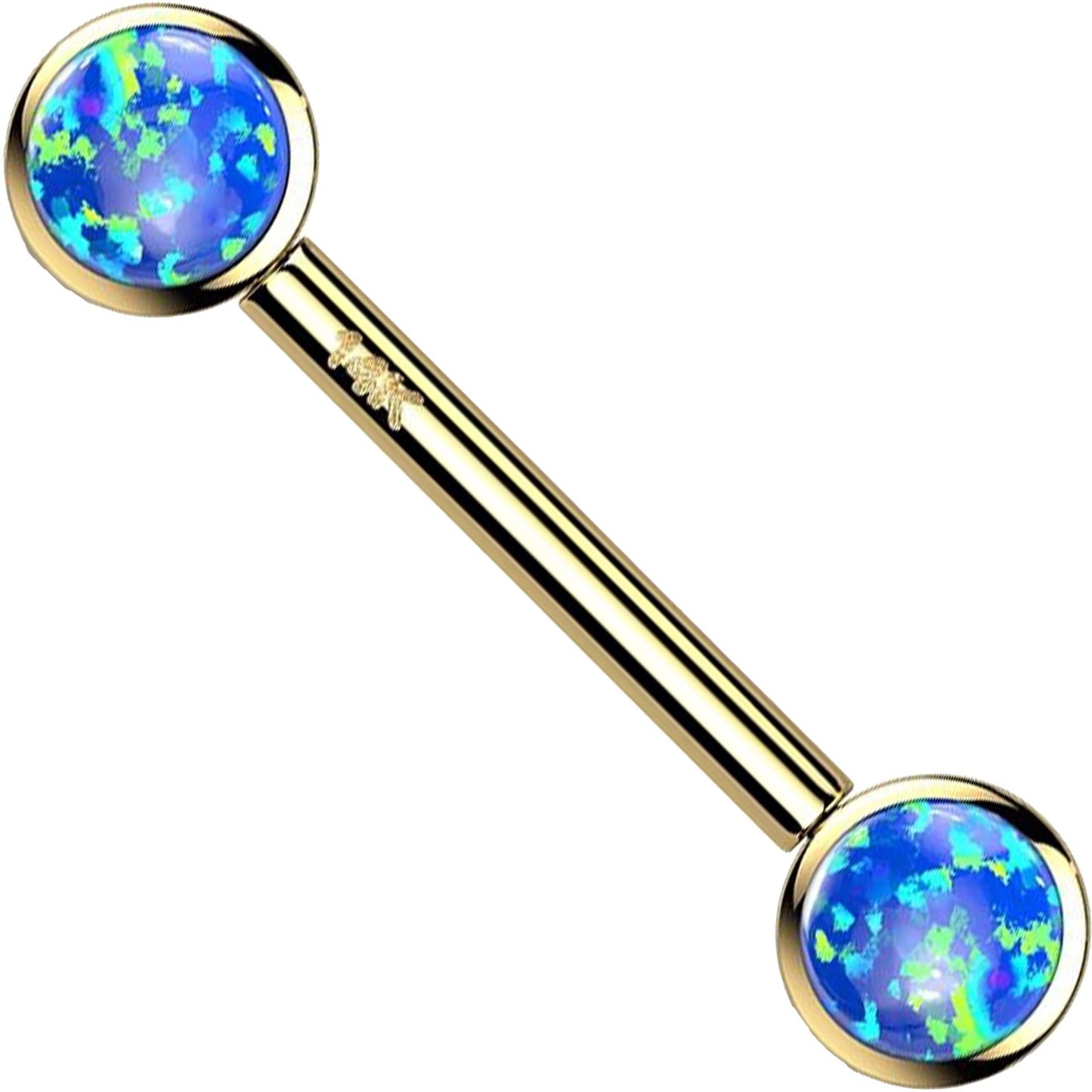 Oro 14 kt Piercing Capezzolo Zircone rotondo Push-In