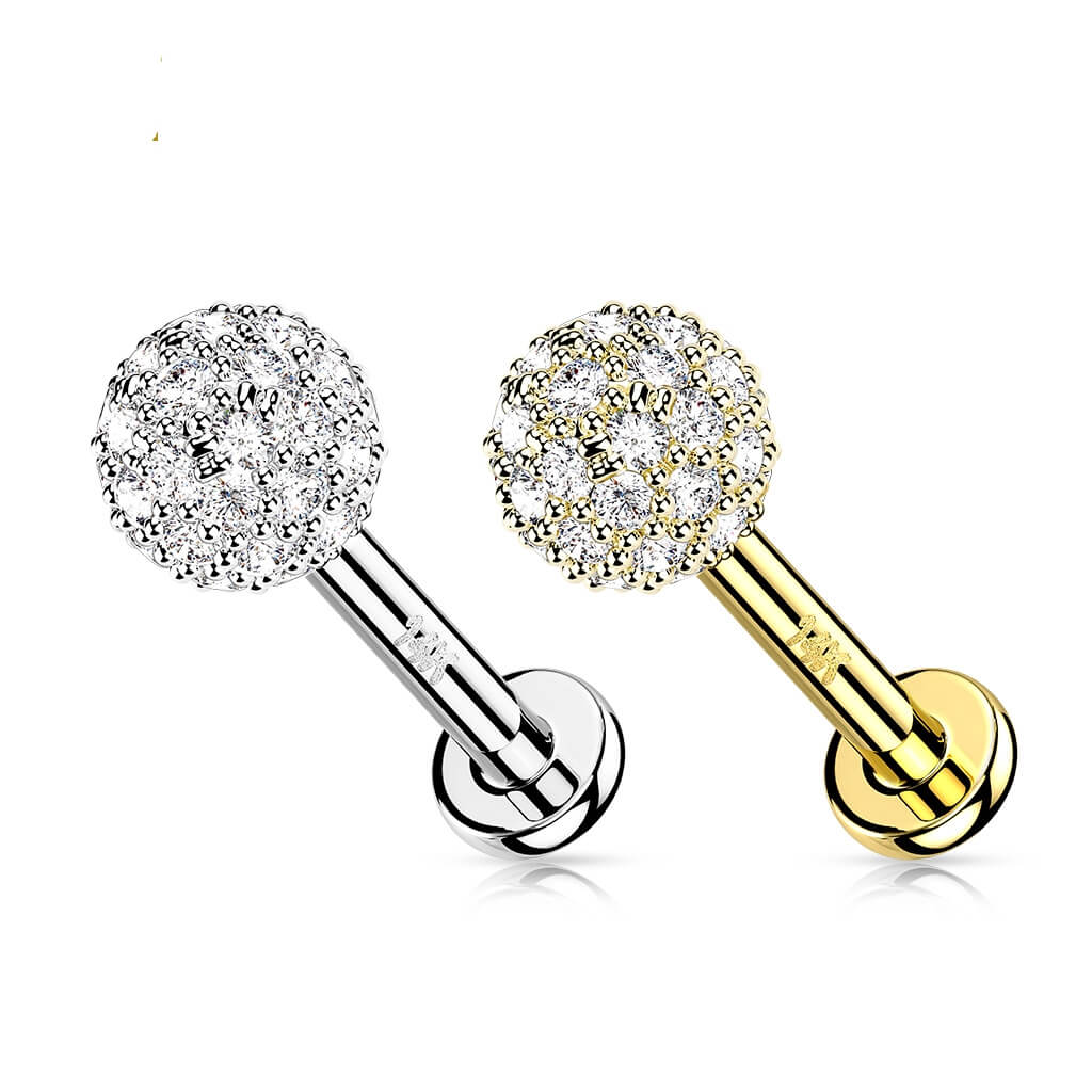 Oro 14kt Circonita Labret