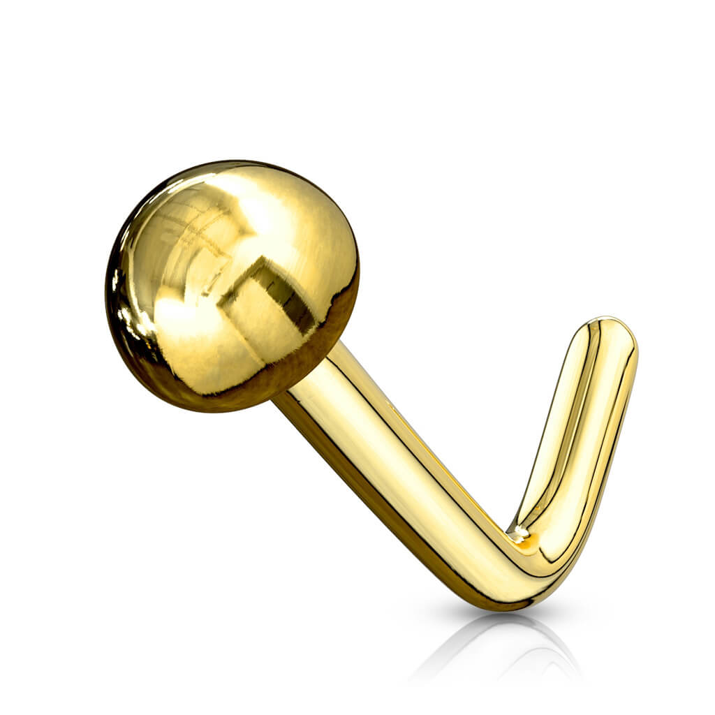 Oro 14 kt Nasale a L Ovale