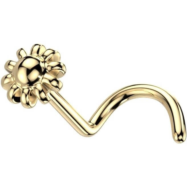 Or 14kt Nez Vis Fleur