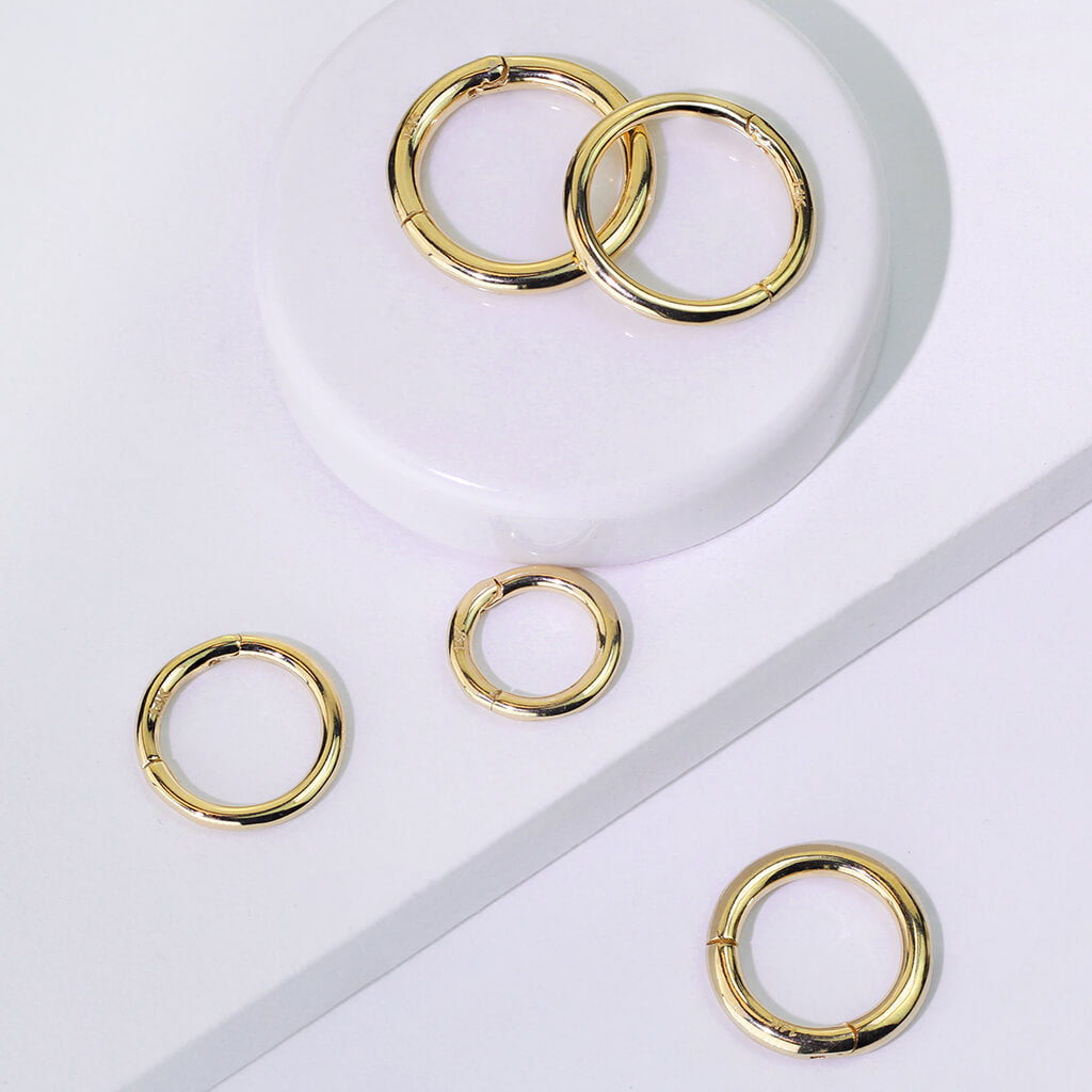 Oro 14 kt Anello Piercing Anello oro Clicker