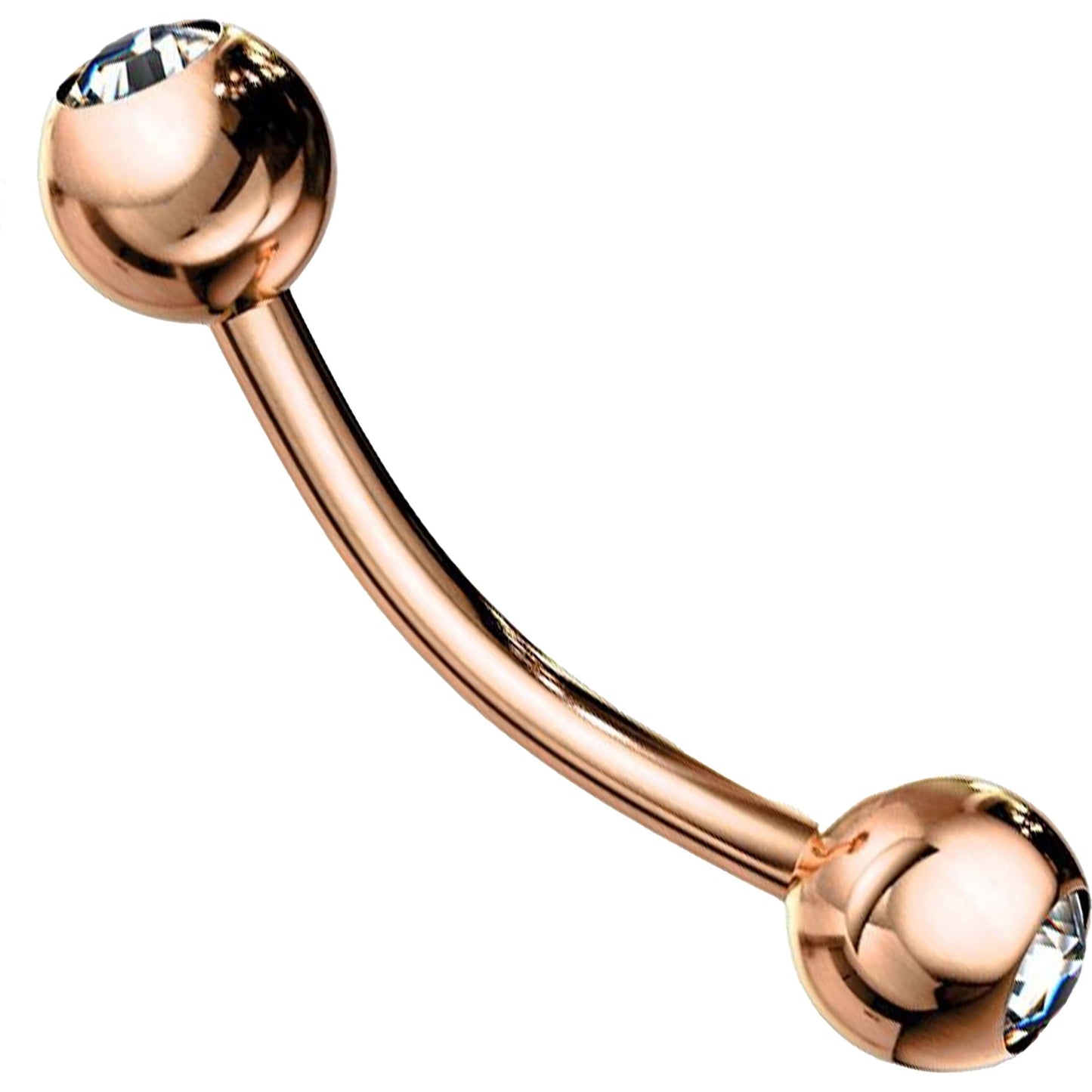 Eyebrow Piercing Ball Zirconia Rose