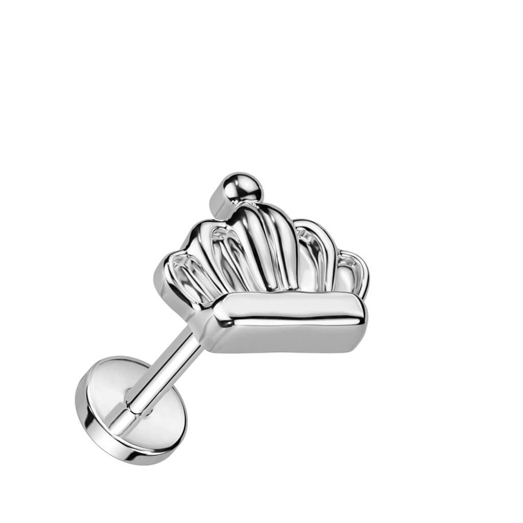 Titanium Labret Crown Push-In