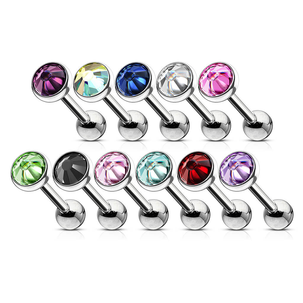 Barbell Ball Zirconia Flat