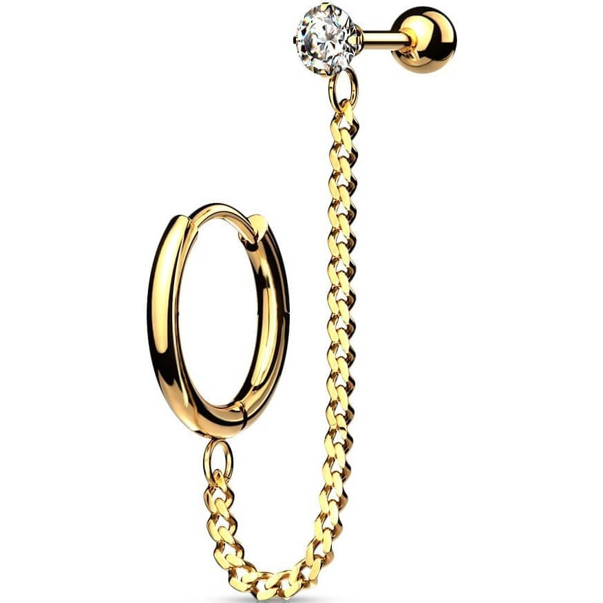 Barbell Chain Barbell Zirconia Clicker