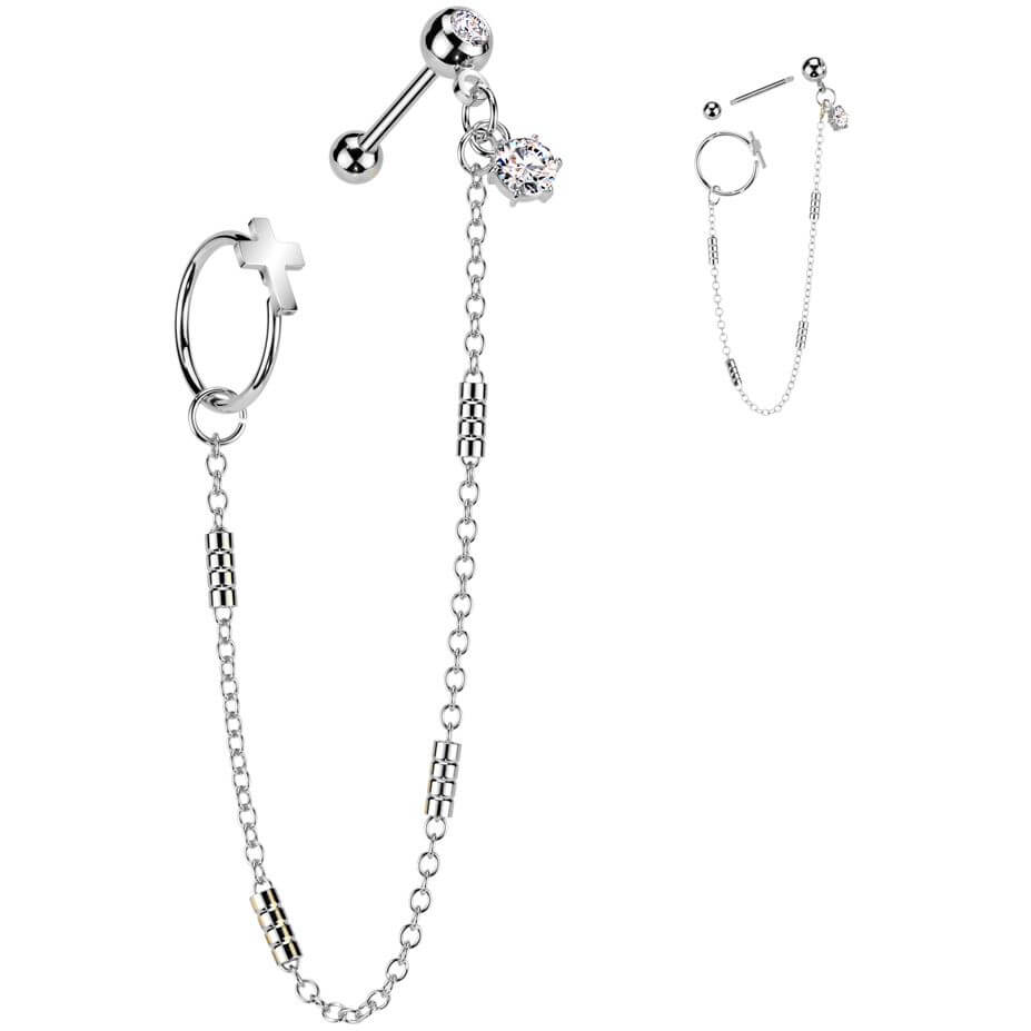 Value Pack barbell chain cross hoop