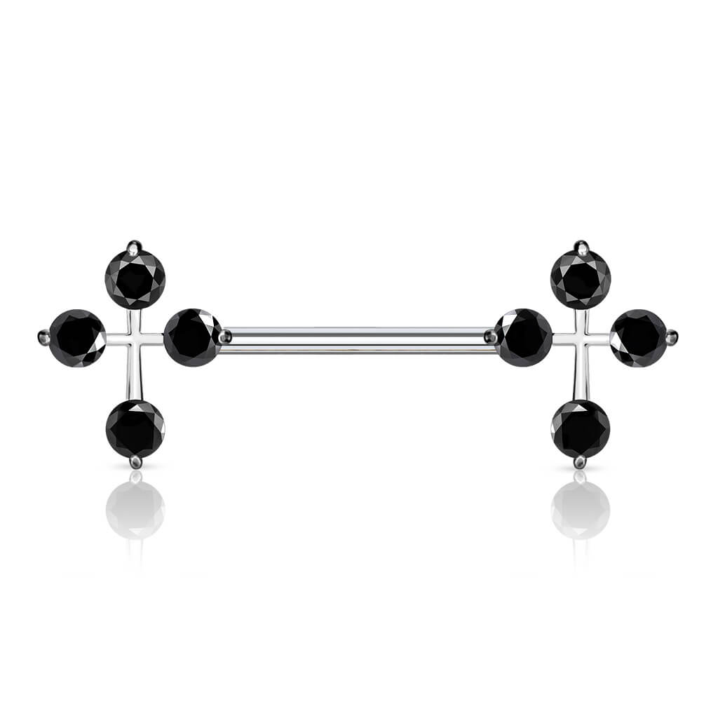 Piercing Capezzolo Croci di zirconi