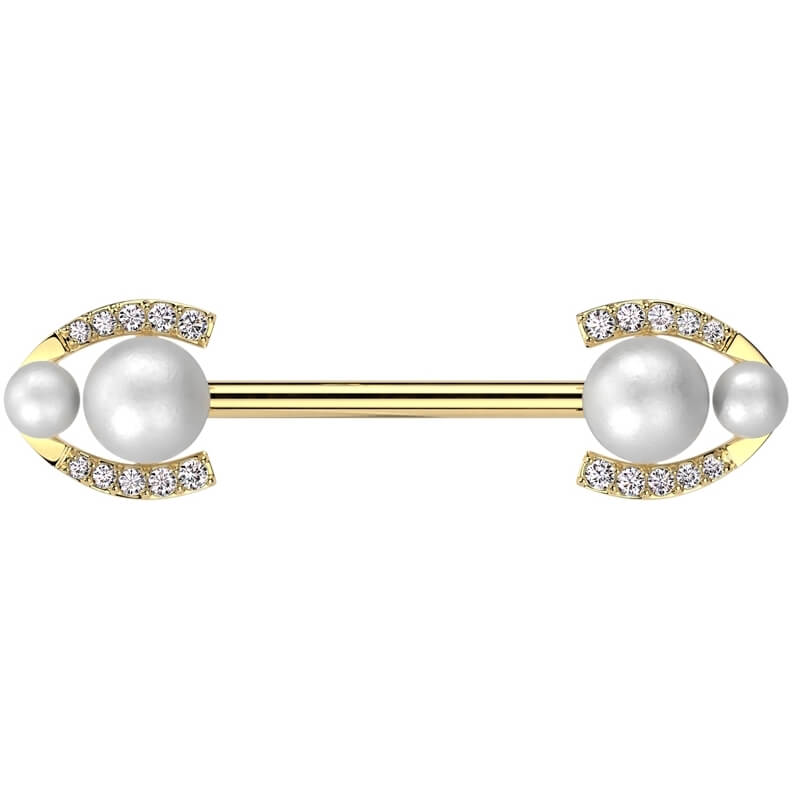 Piercing Capezzolo Perle con Ferro di Cavallo