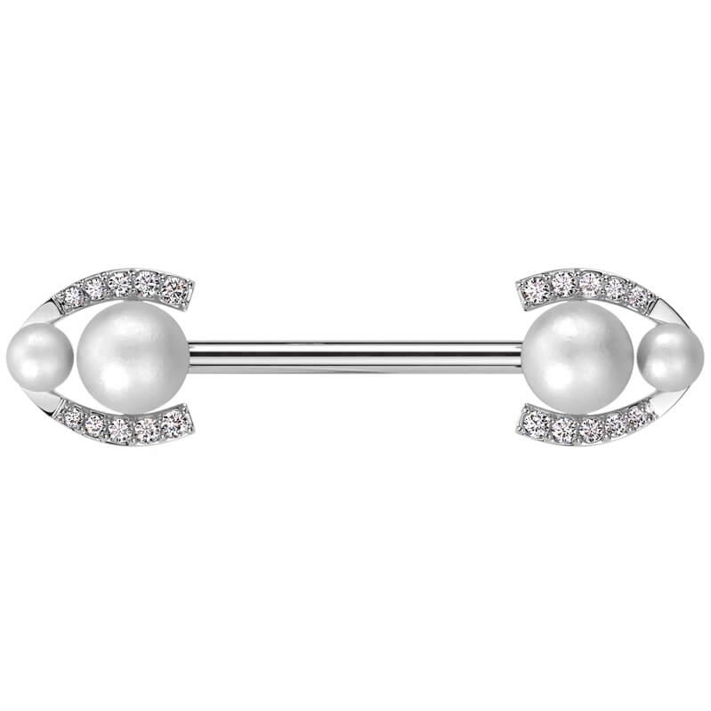 Piercing Capezzolo Perle con Ferro di Cavallo