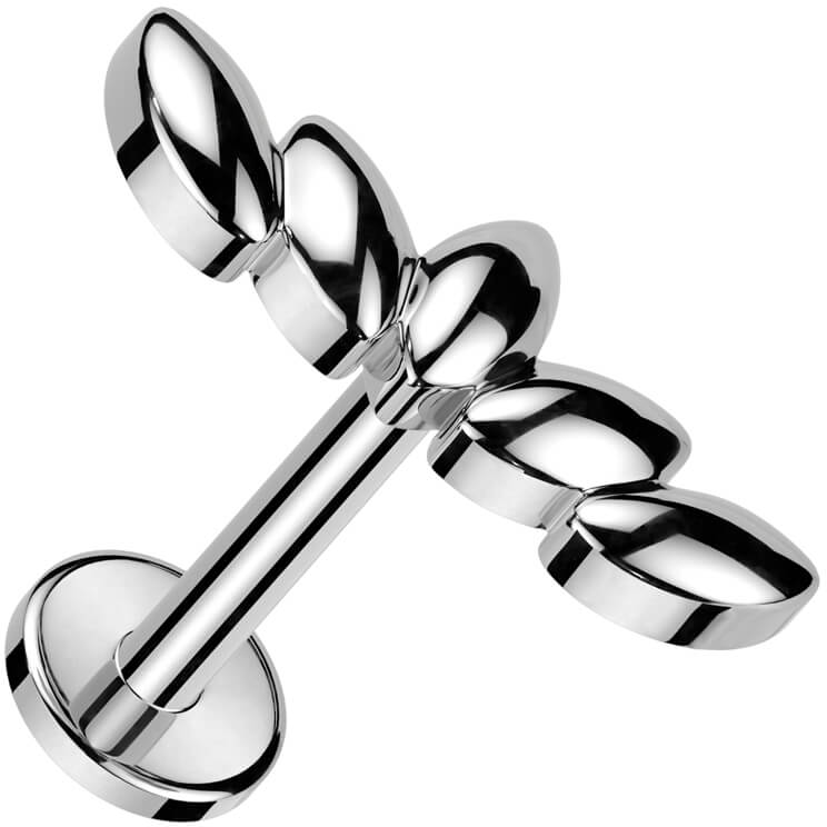 Labret leaf marquise cut Internally Threaded
