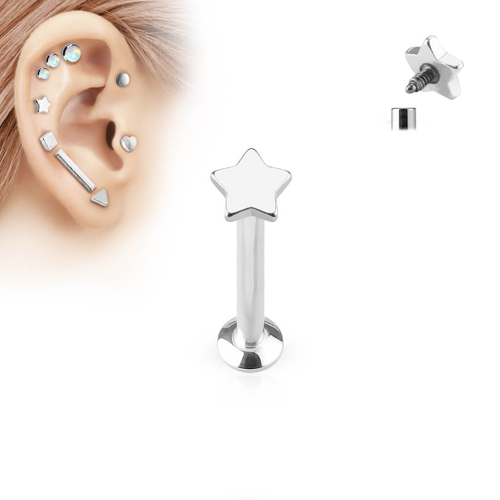 Labret Stern Innengewinde