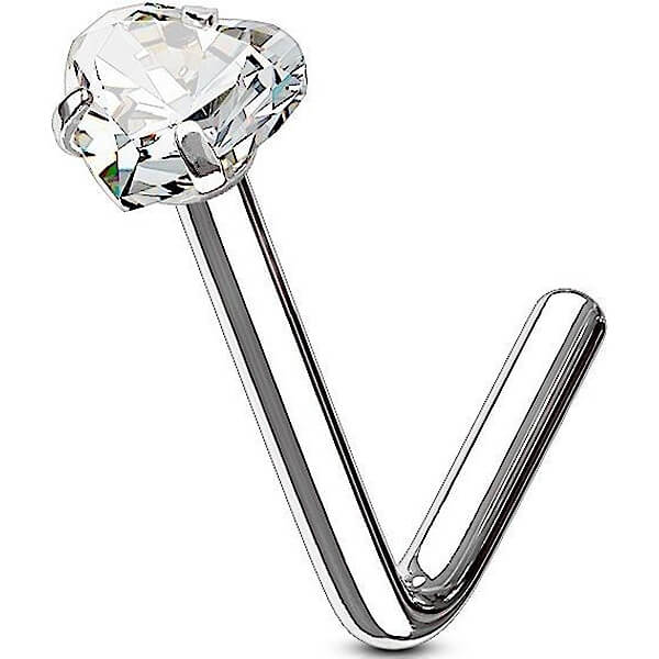Nez En Forme de L Zircone Cœur