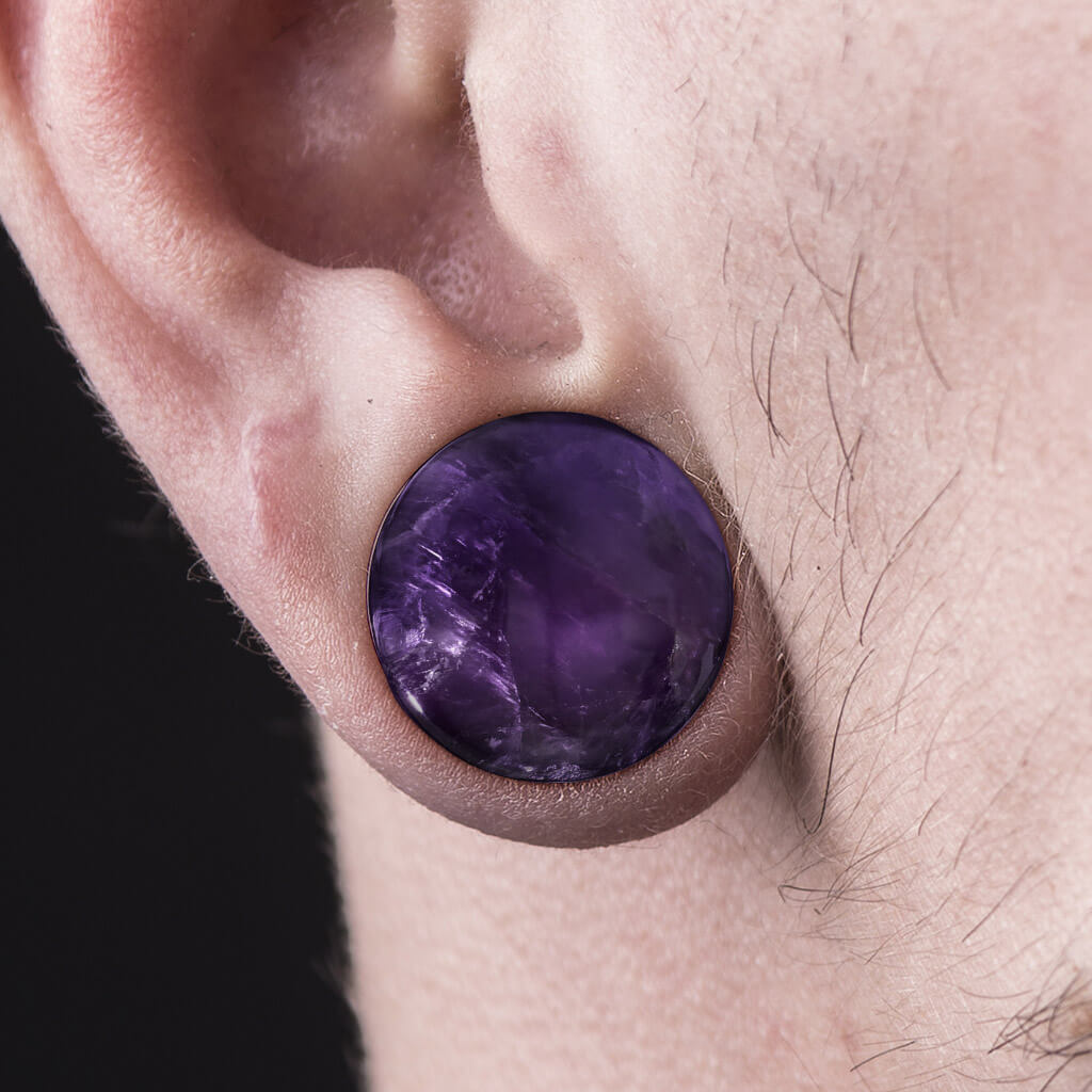 Plug Amatista con junta tórica de silicona