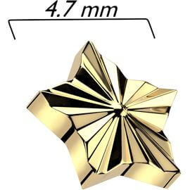 Titanio Top estrella corte diamante Rosca interna