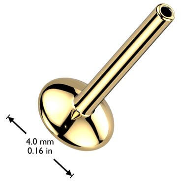Titanium labret base 4mm Push-In
