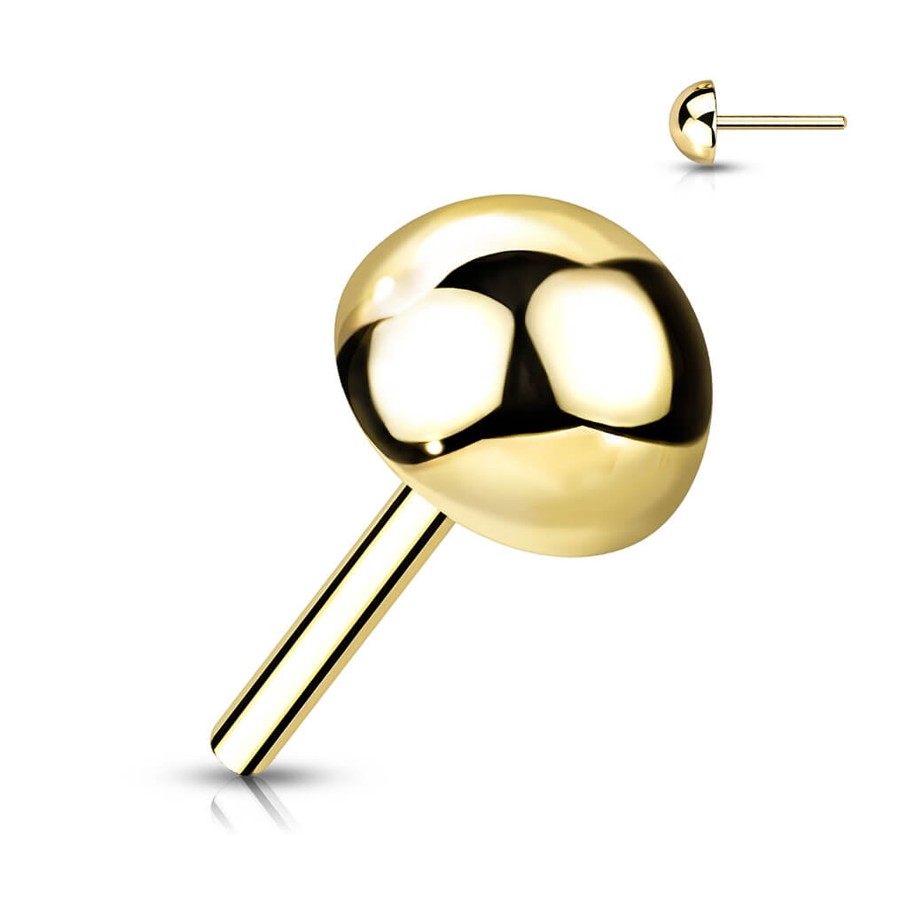 Oro 14 kt Superiore a cupola Push-In