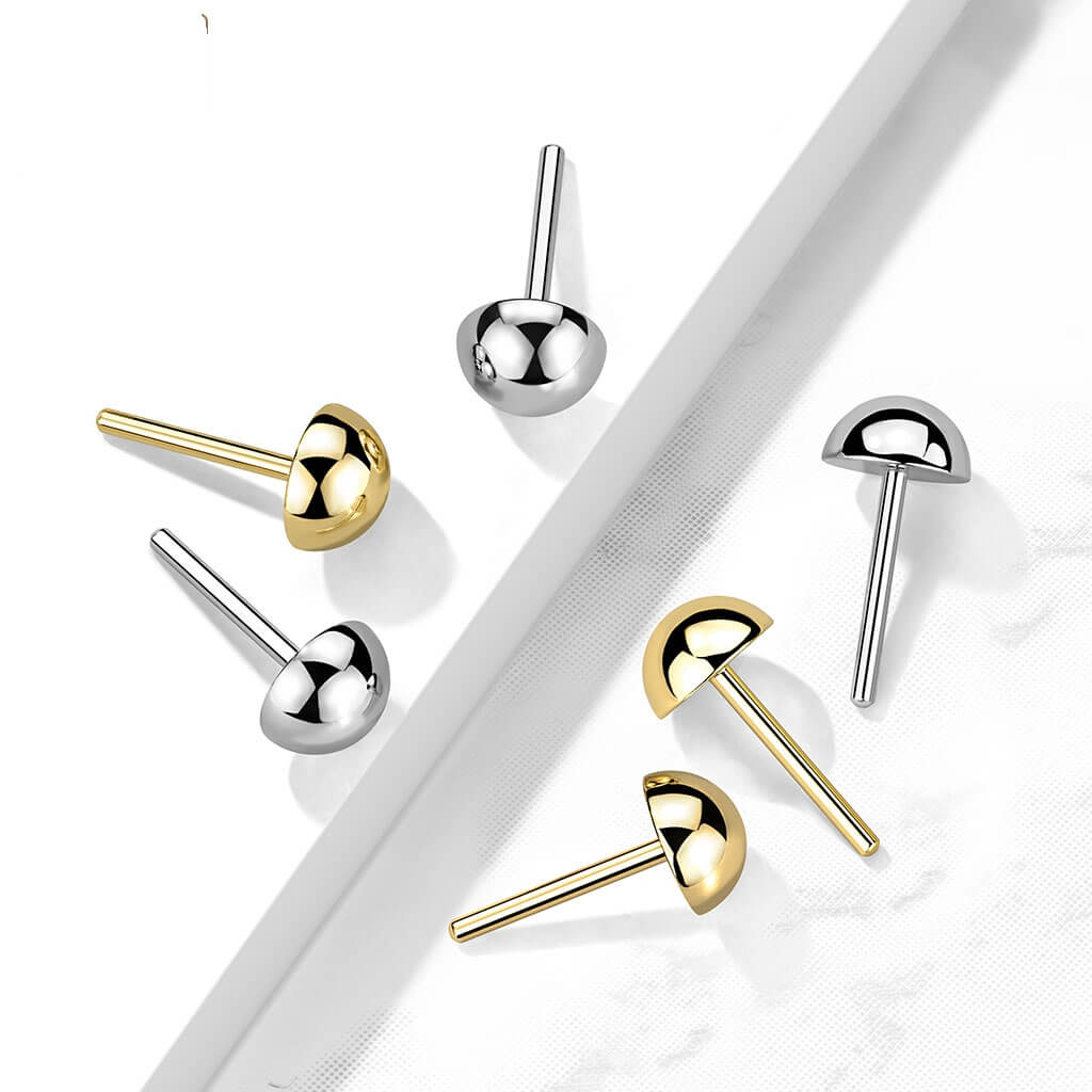 Oro 14 kt Superiore a cupola Push-In