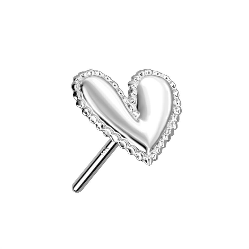 Oro 14 kt Superiore a Cuore Push-In