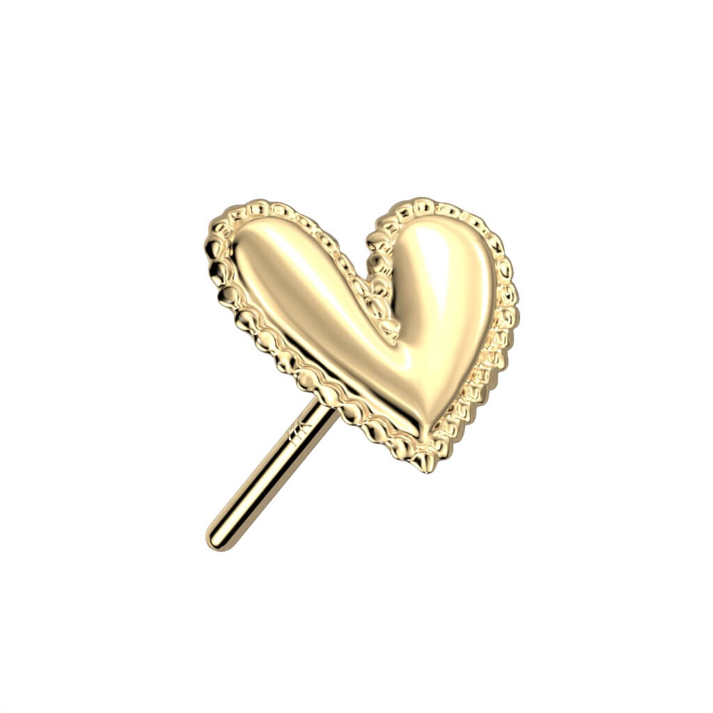 Oro 14 kt Superiore a Cuore Push-In
