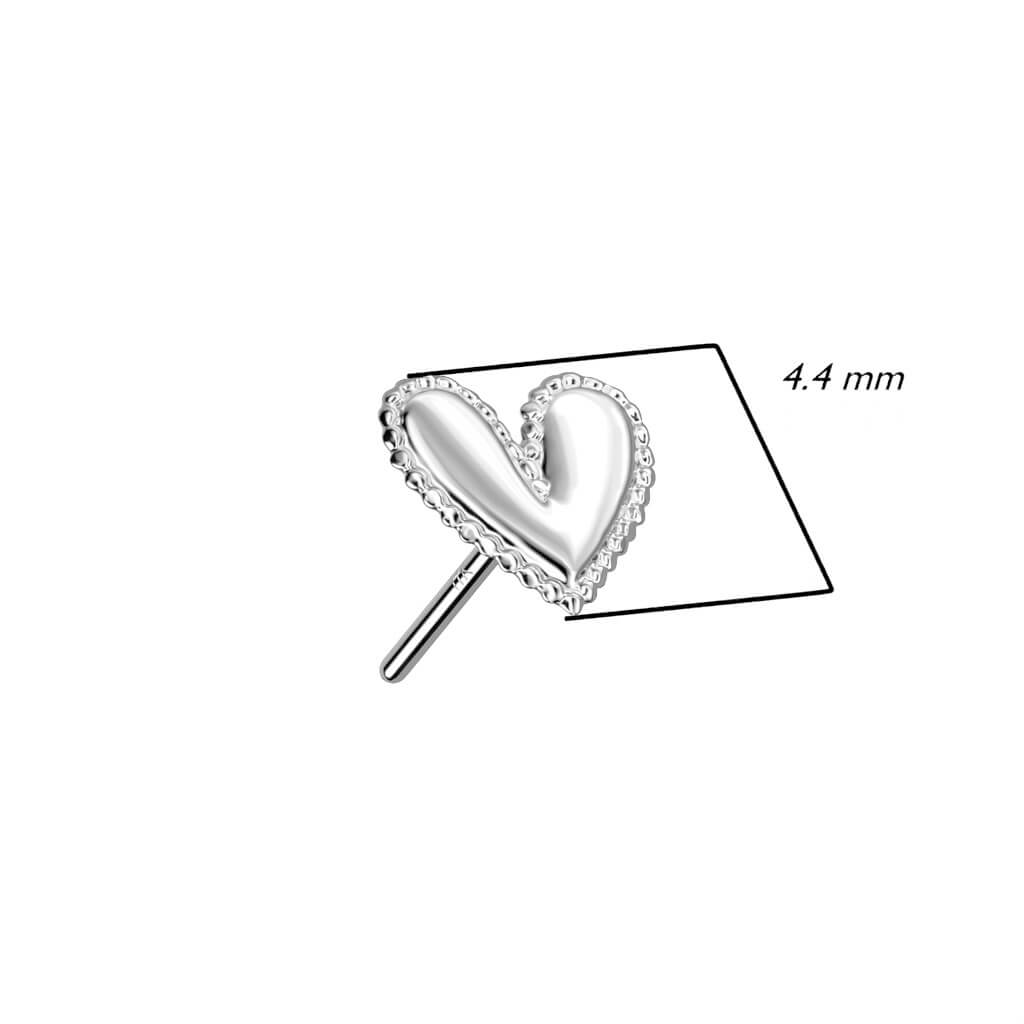 Oro 14 kt Superiore a Cuore Push-In