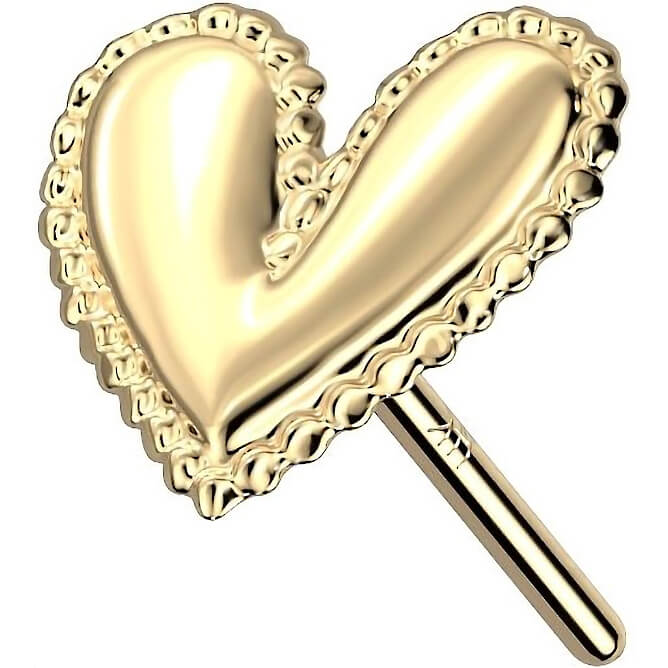 Oro 14 kt Superiore a Cuore Push-In