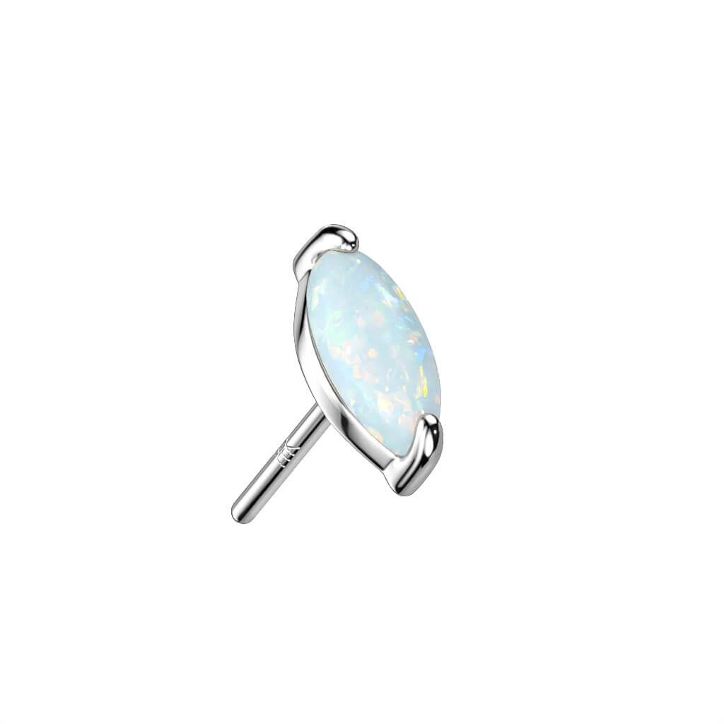 Oro 14 kt Superiore con Zircone/Opale Push-In