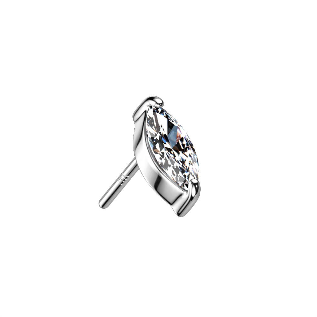 Oro 14 kt Superiore con Zircone/Opale Push-In