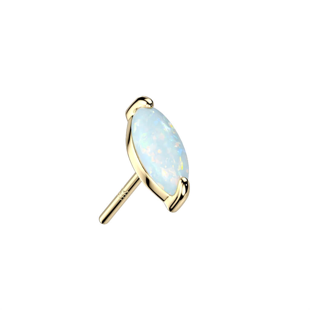 Oro 14 kt Superiore con Zircone/Opale Push-In