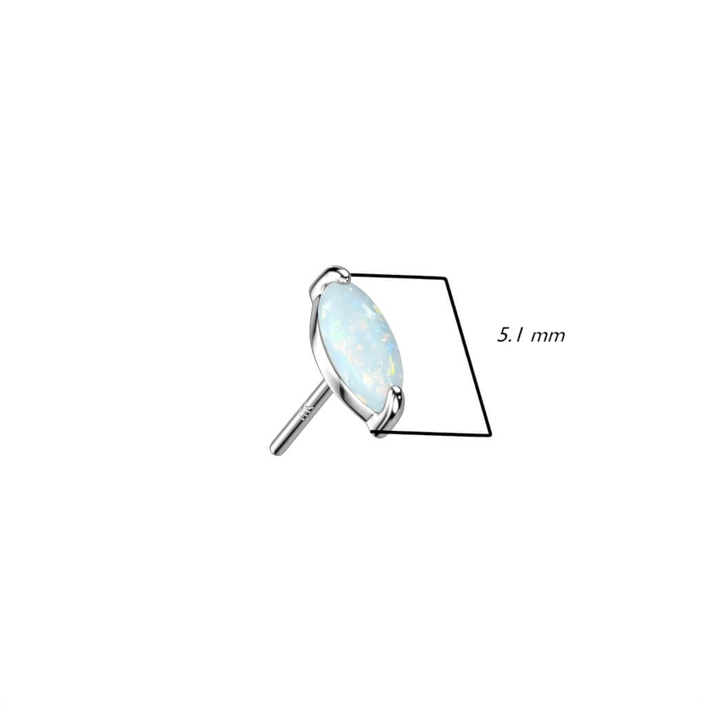 Oro 14 kt Superiore con Zircone/Opale Push-In