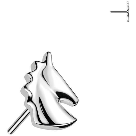 Solid Gold 14 Carat top unicorn Push-In