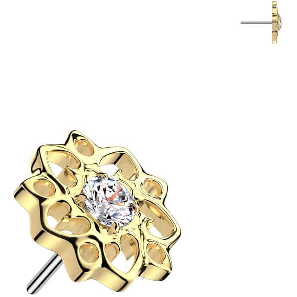 Titanium top flower zirconia Push-In