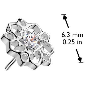 Titanium top flower zirconia Push-In