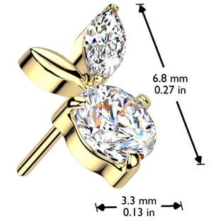 Titanium top leaves zirconia Push-In