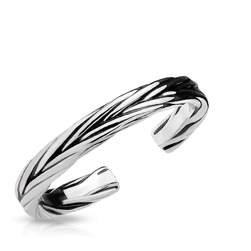 Anneau Bague Tressé Or Ajustable