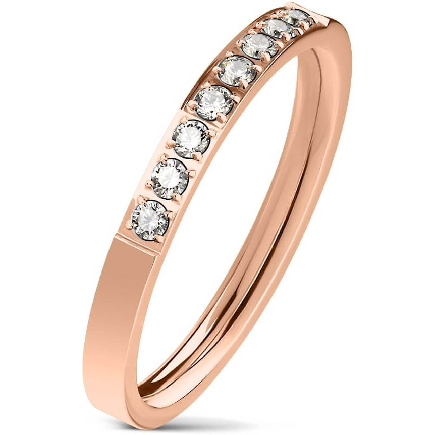 Oro rosa y 8 circonitas