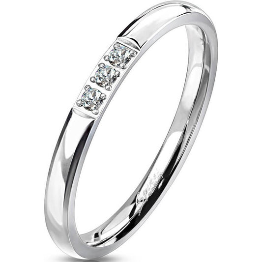 Argento con 3 Zirconi