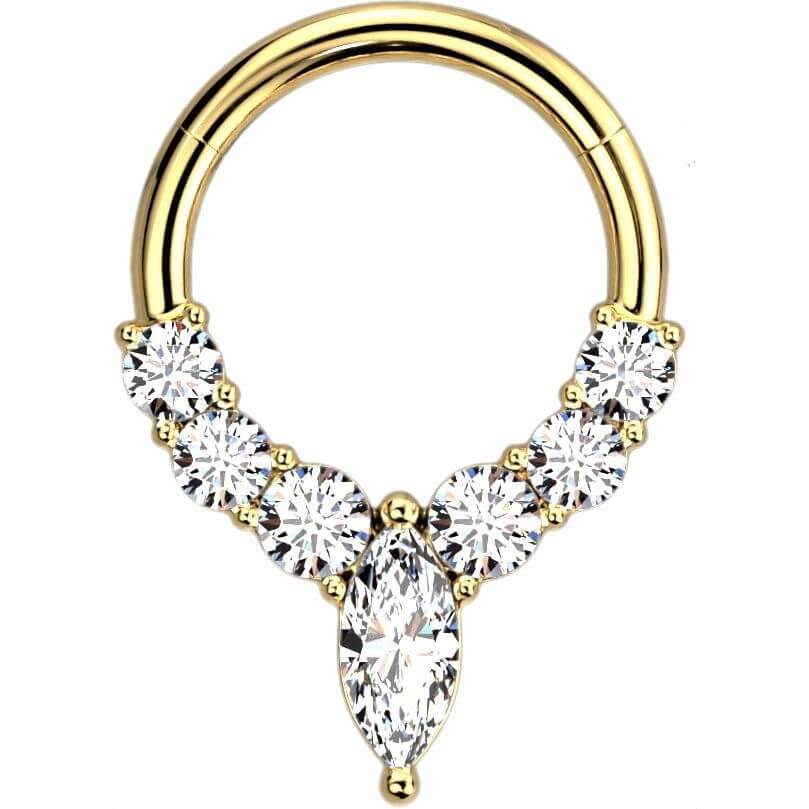 Anneau 7 Zircones Cliqueur