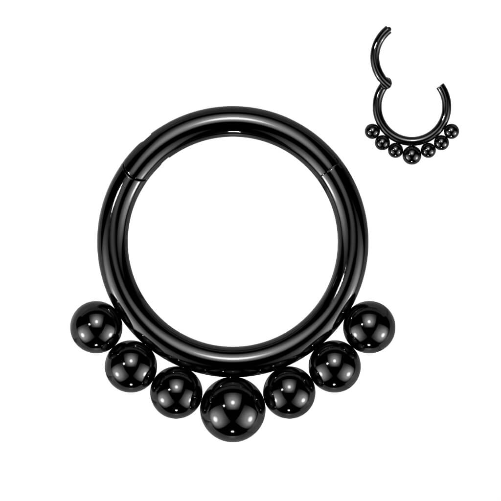 Titanio Anello Piercing Motivo a sfere Clicker