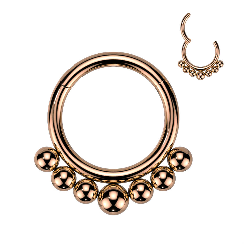 Titanio Anello Piercing Motivo a sfere Clicker