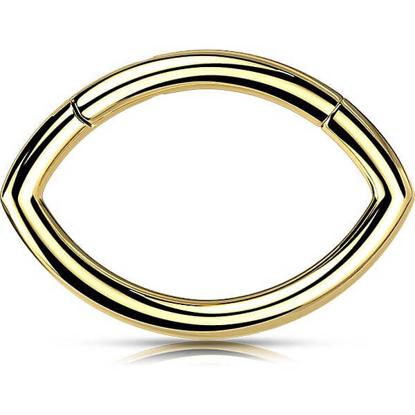 Titanio Anello Piercing Ovale Clicker