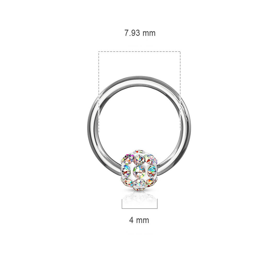 Anillo Bola Ferido Cierre de bola