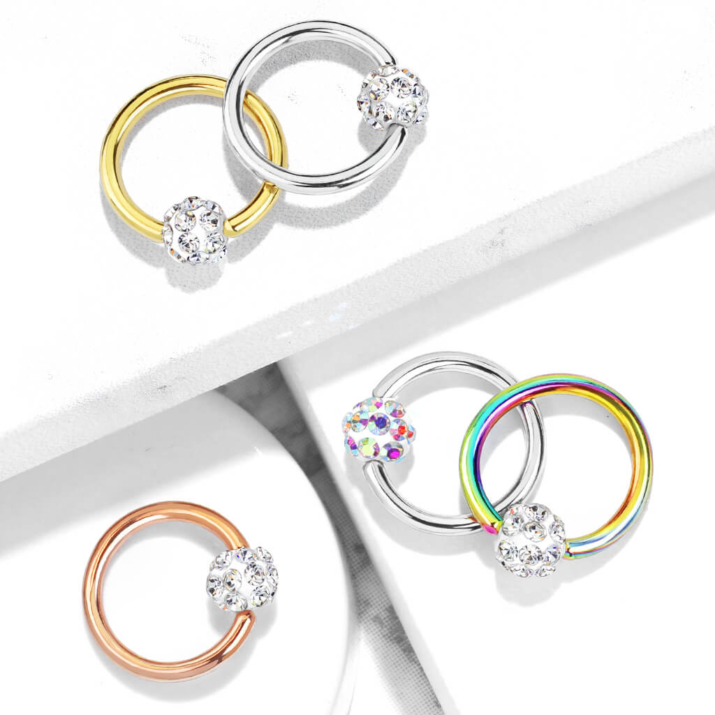 Anillo Bola Ferido Cierre de bola