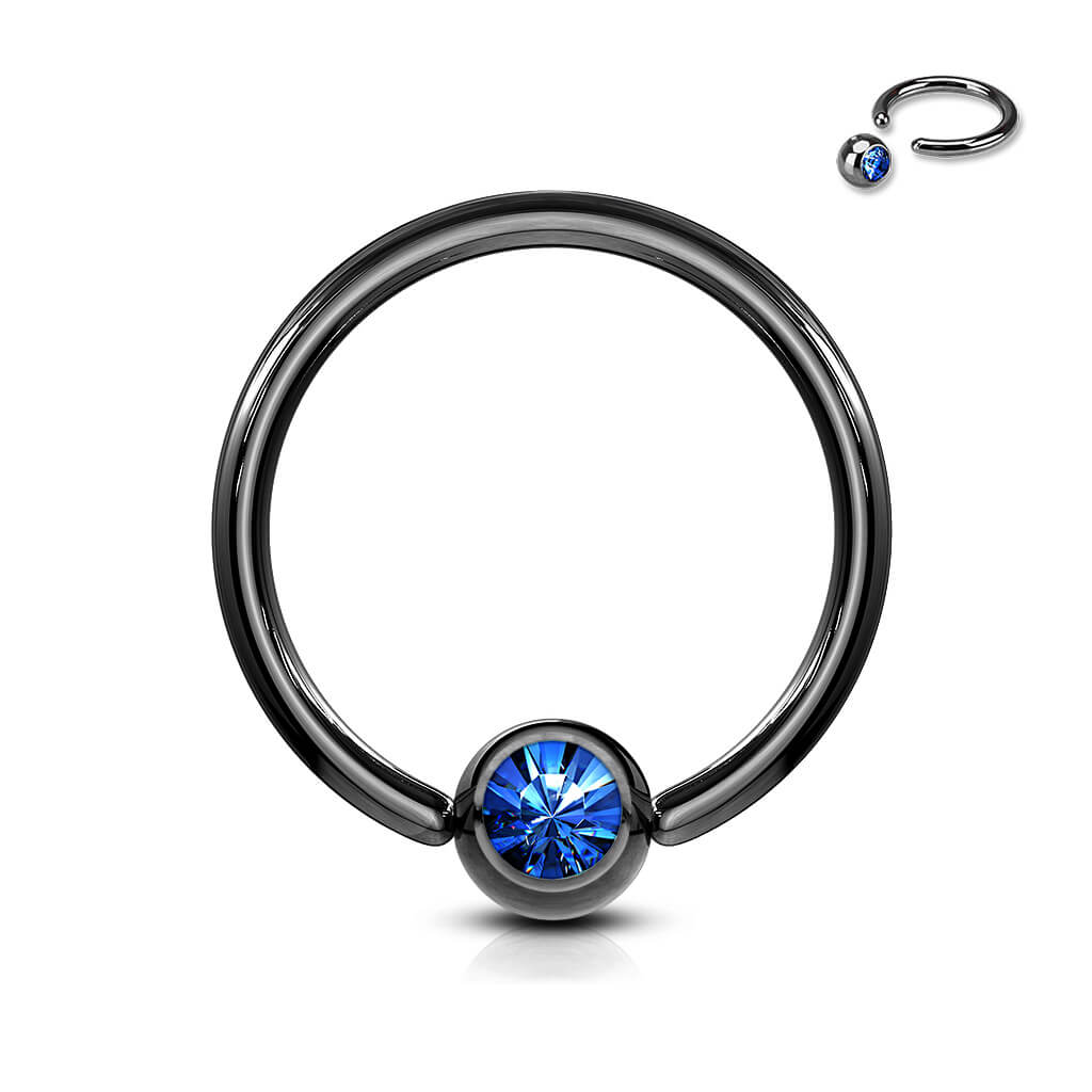 Anillo Bola Circonita Cierre de bola