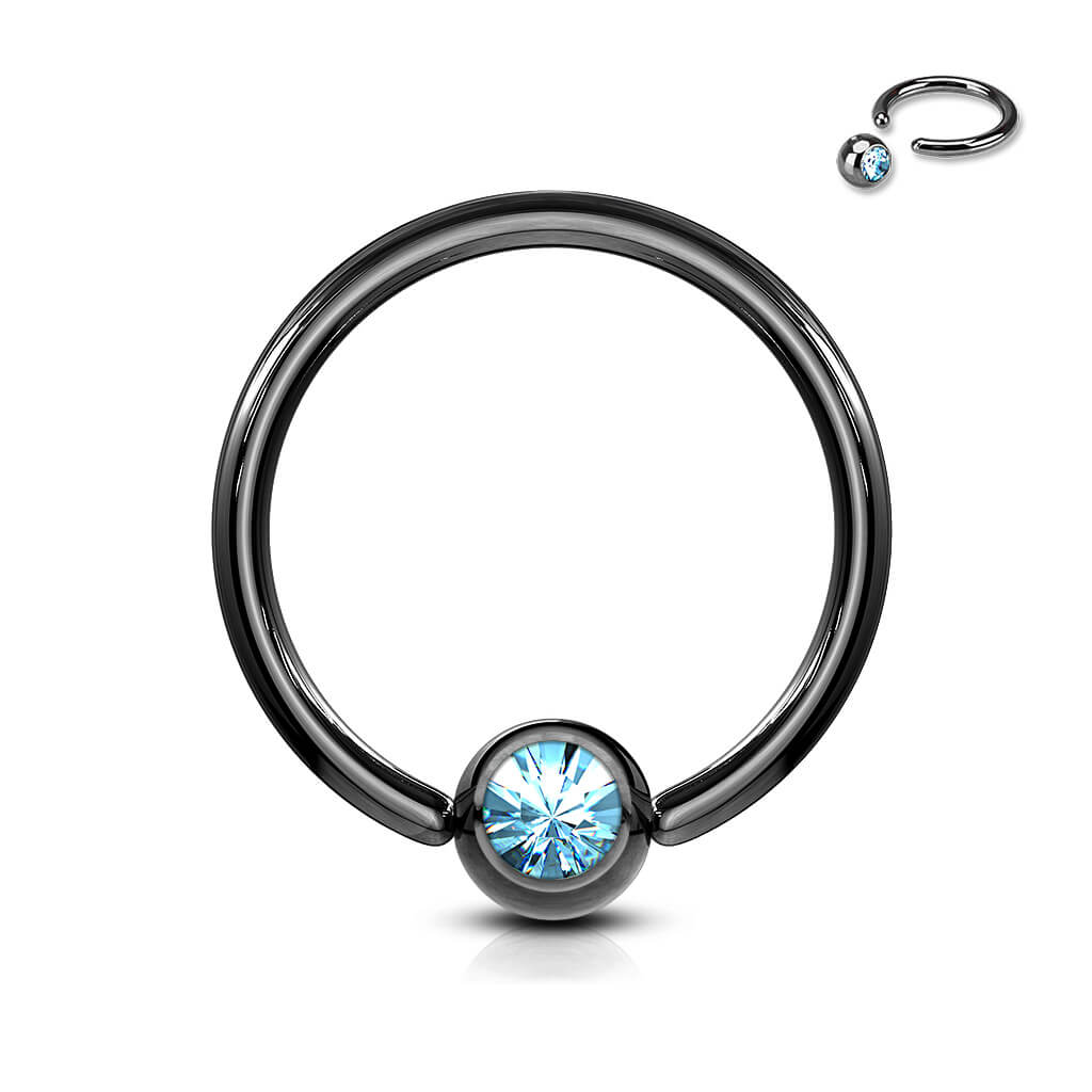 Anillo Bola Circonita Cierre de bola