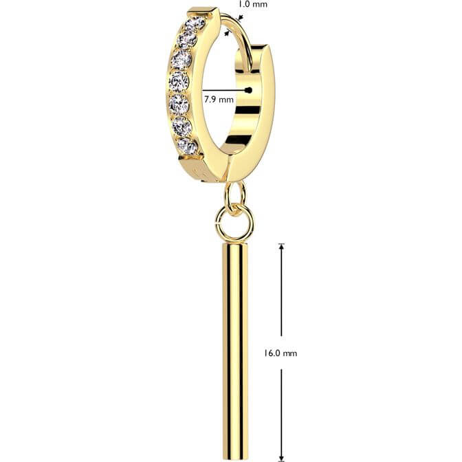 zirconi anello pendente