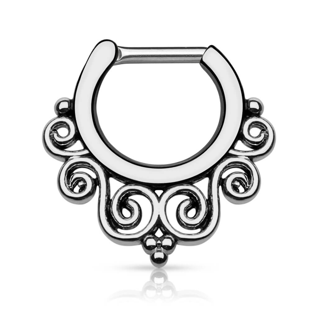 Piercing Septum Clicker Tribale PVD Clicker